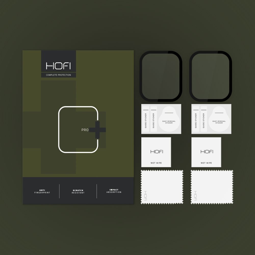 Hofi Hybrid Pro+ Apple Watch 7/8/9 41mm black [2 PACK]