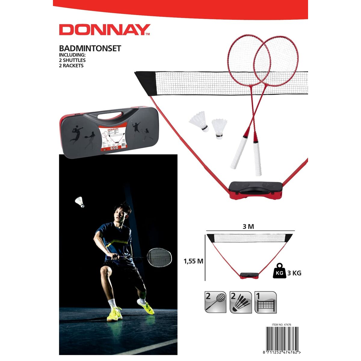 Badminton Set Donnay 5 Pieces