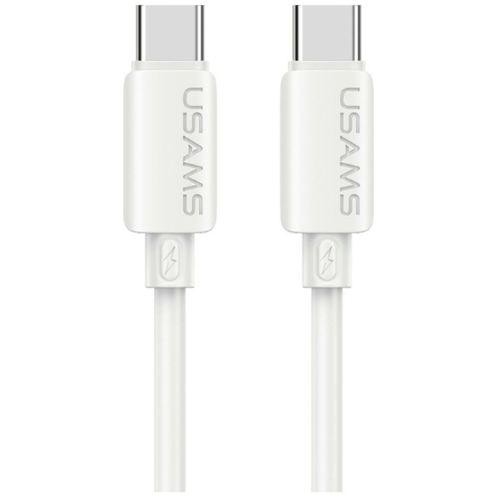 Kabel USAMS U98 60W 3A Silicone Fast Charging USB-C do USB-C biały