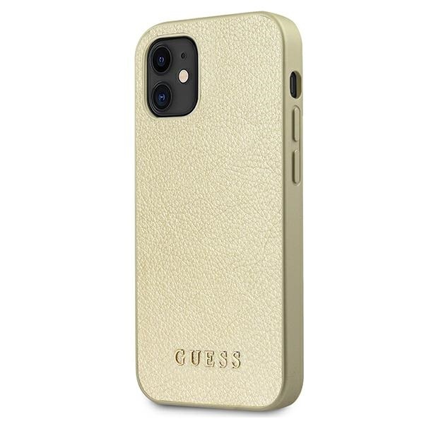 Guess GUHCP12SIGLGO Apple iPhone 12 mini gold hardcase Iridescent