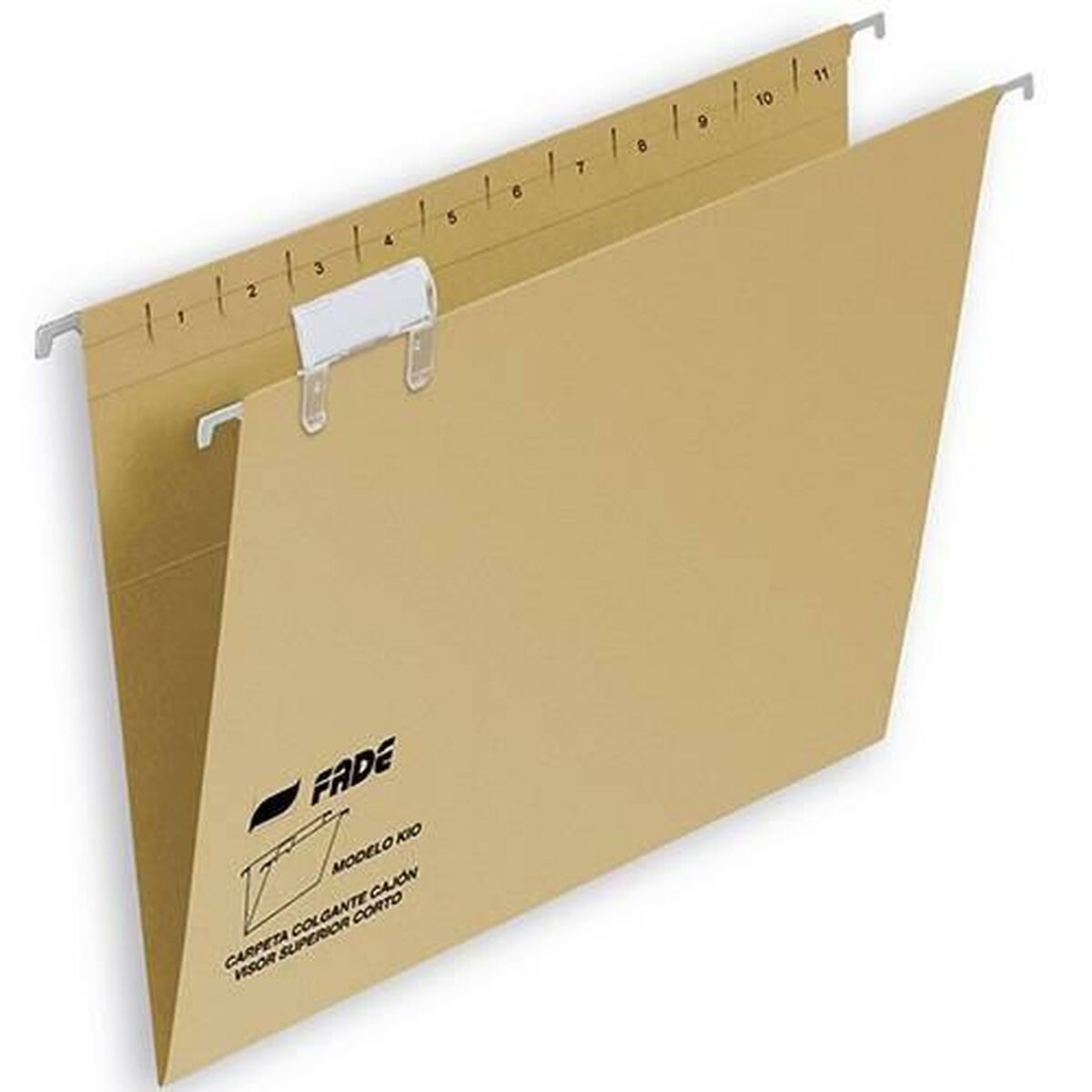Suspension files FADE KIO Name label Viewer Transparent Brown A4 Card 50 Units