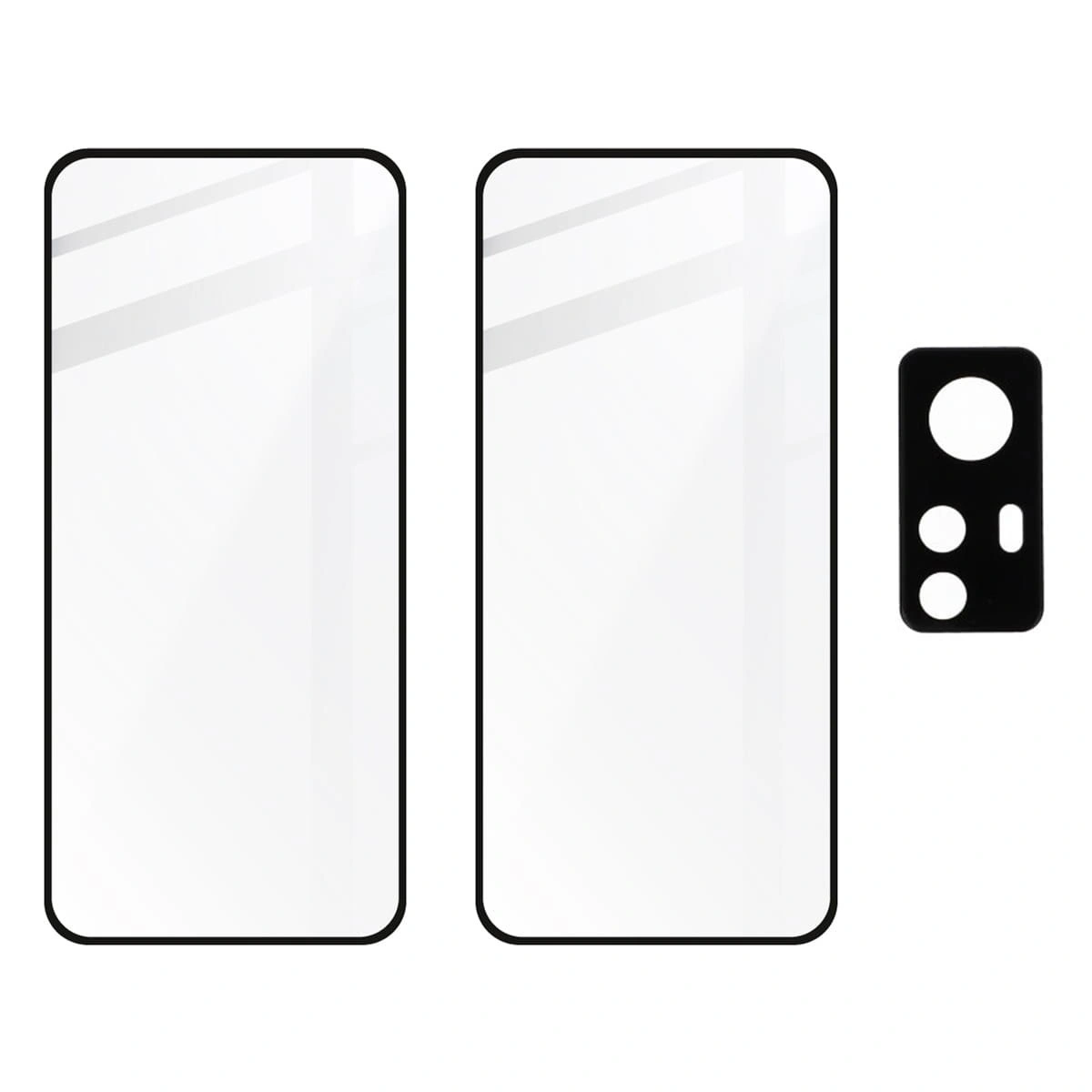 Bizon Glass Edge 3D tempered glass - [2 PACK] + lens protection Xiaomi 12 / 12X black