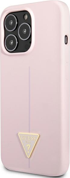 Guess GUHCP13XSLTGU Apple iPhone 13 Pro Max purple hardcase Silicone Triangle