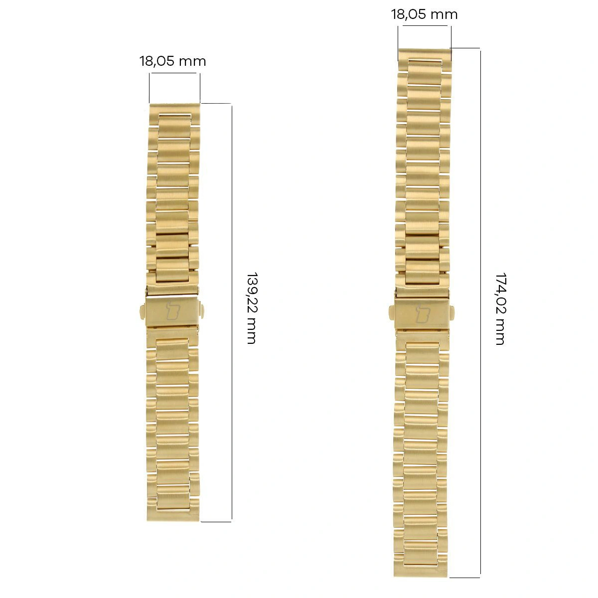 Bizon Strap Watch Aura Smartwatch 18 mm gold