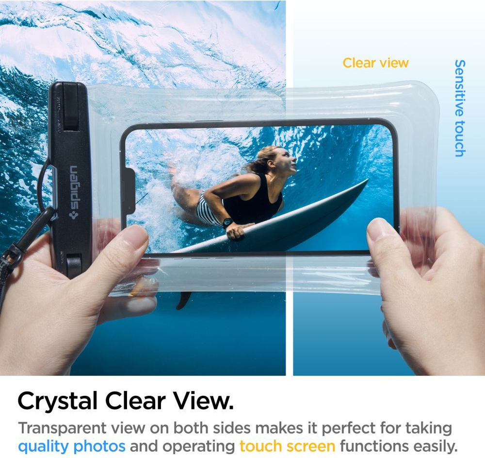 Spigen A610 Universal Waterproof Float Case Crystal Clear