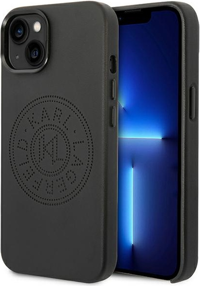 Karl Lagerfeld KLHCP14MFWHK Apple iPhone 14 Plus hardcase black Leather Perforated Logo
