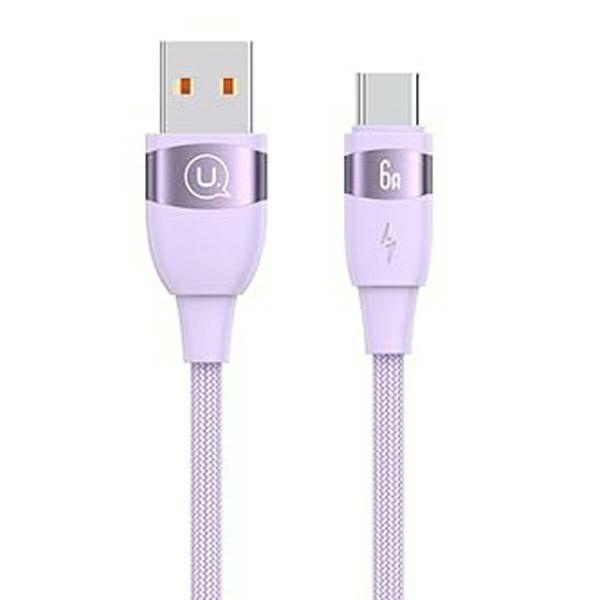 USAMS U85 US-SJ631 cable USB-A / USB-C 6A 2m Fast Charging purple