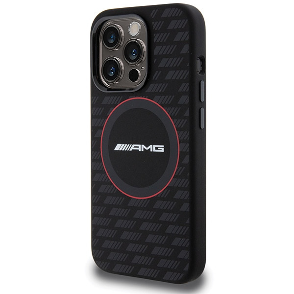 AMG AMHMP15L23SMRK Apple iPhone 15 Pro hardcase Silicone Carbon Pattern MagSafe black