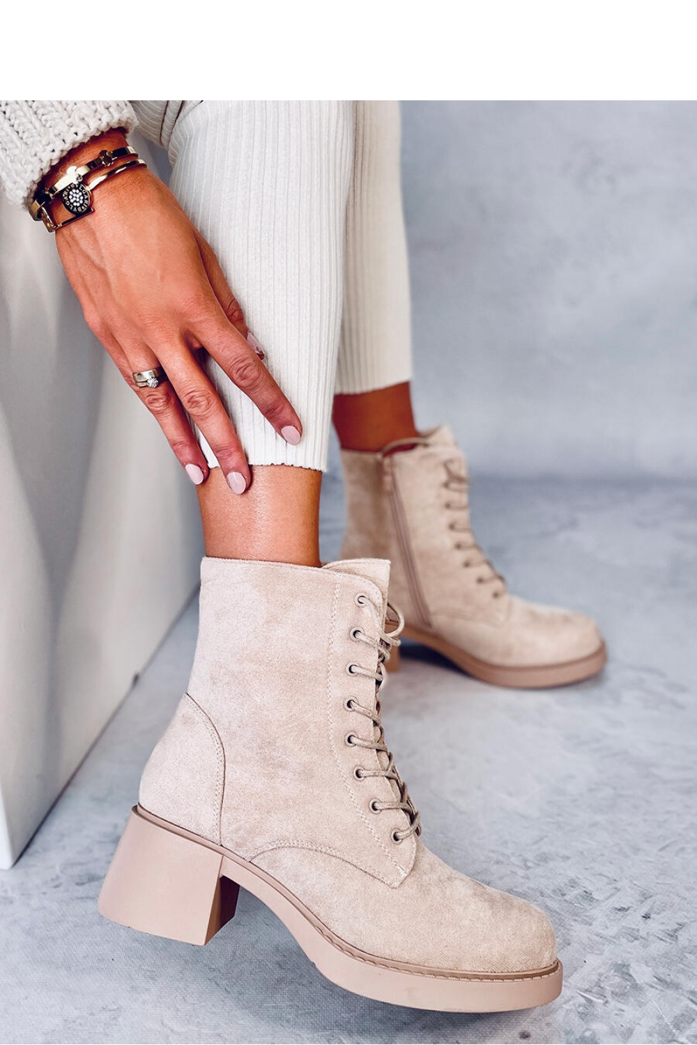  Heel boots model 186252 Inello  beige