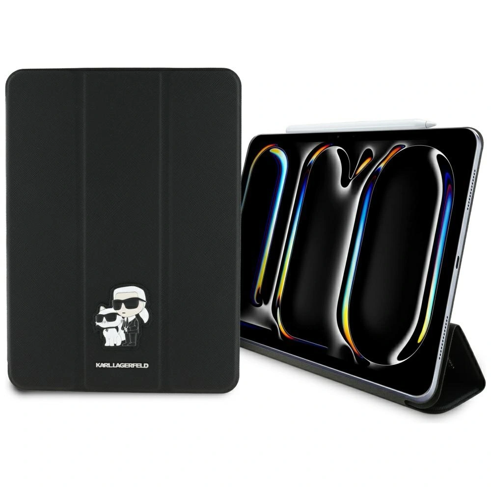 Karl Lagerfeld KLFC11PM24SAKCK Apple iPad Pro 11" 2024 (5 gen) Book Cover Saffiano Magnetic Karl &Choupette black