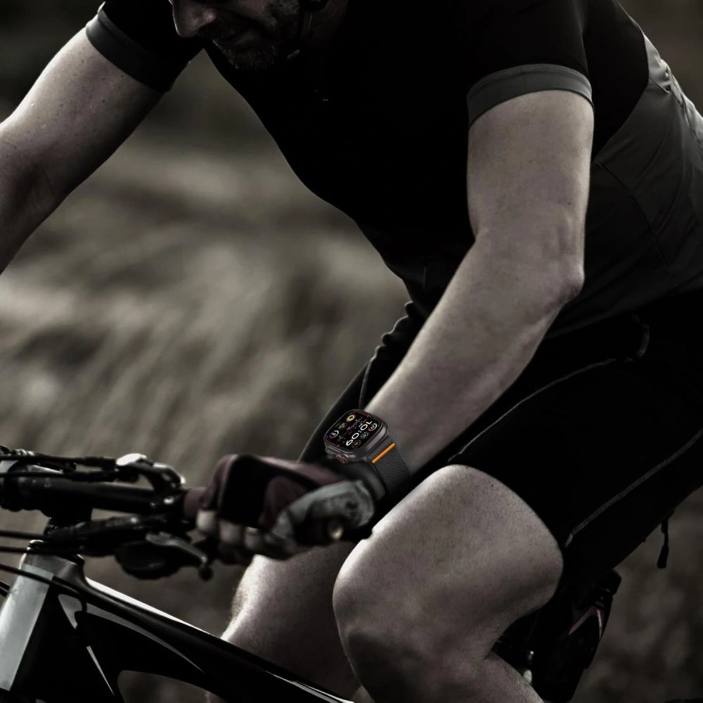 Pasek Tech-Protect Nylon Clasp Apple Watch 6 / 7 / 8 / 9 / 10 / SE / Ultra 1 / 2 44/45/46/49mm Black