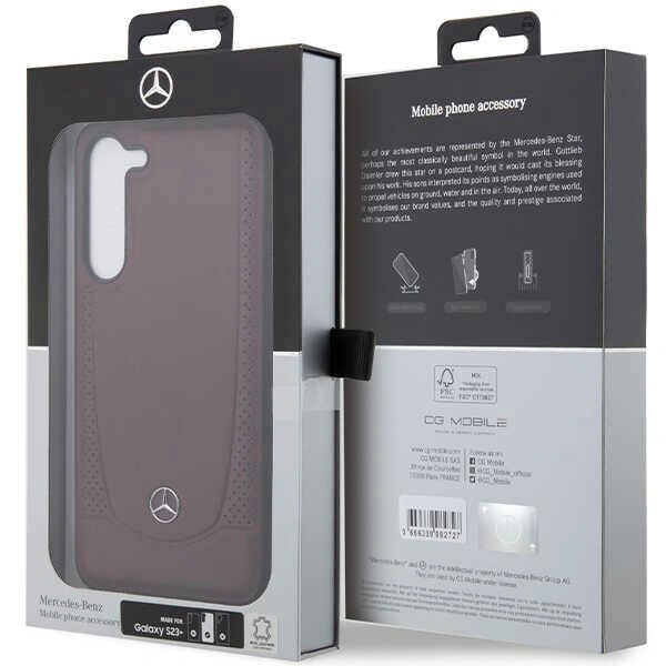 Mercedes MEHCS23MARMRE Samsung Galaxy S23+ Plus hardcase Leather Urban Bengale red