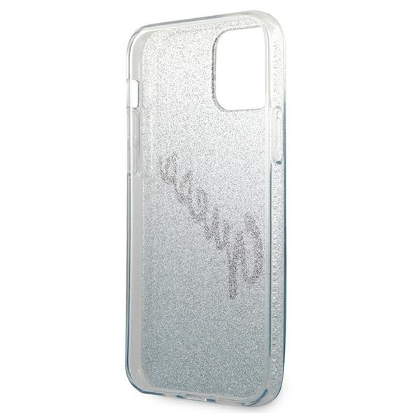 Guess GUHCP12MPCUGLSBL Apple iPhone 12/12 Pro blue hardcase Glitter Gradient Script