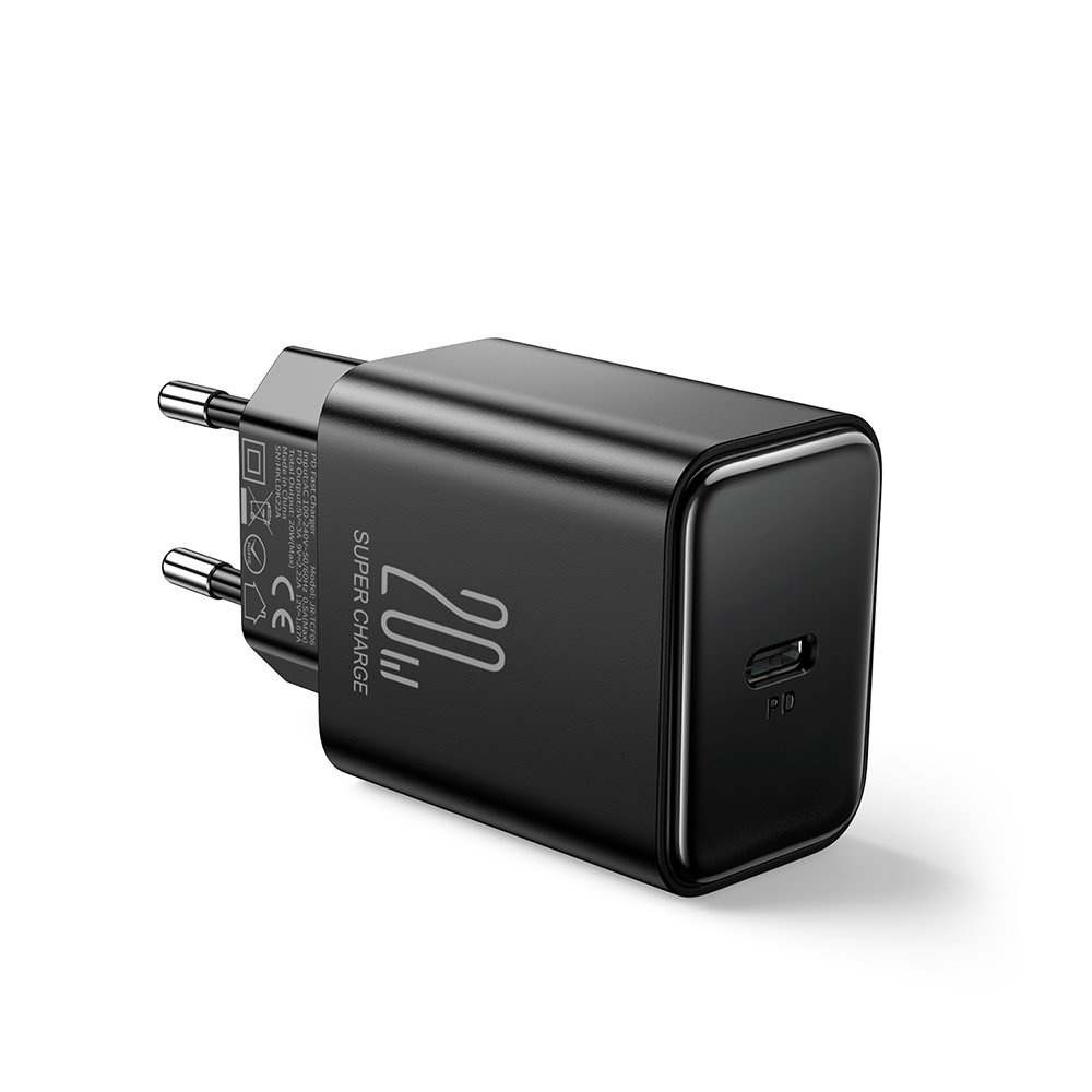 Joyroom JR-TCF06 Wall Charger USB-C 20W PD + USB-C/Lightning Cable black