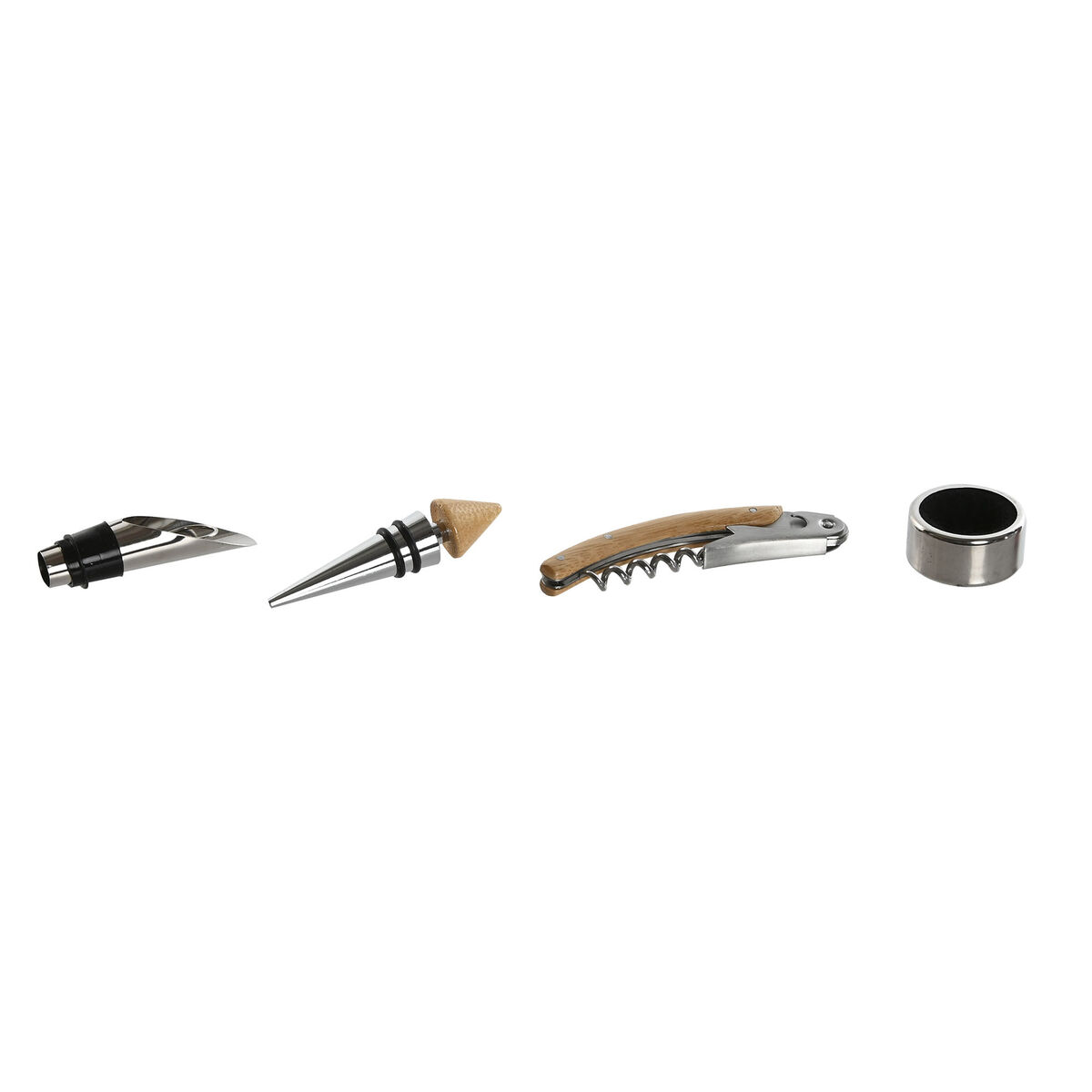 Set of Wine Accessories Home ESPRIT Natural Bamboo Stainless steel