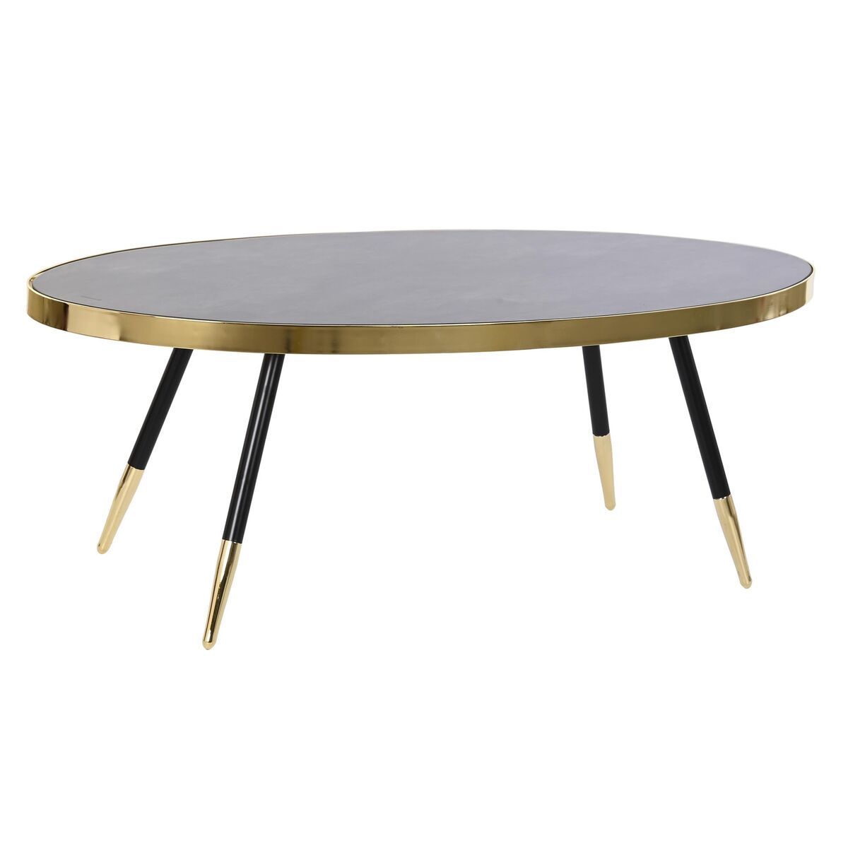 Side table DKD Home Decor Black Golden Crystal Steel 110 x 50 x 41,5 cm