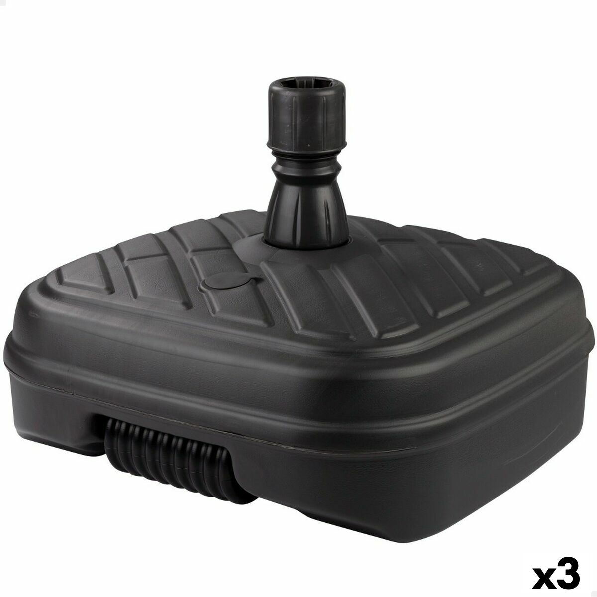 Base for beach umbrella Aktive 56 x 40 x 56 cm Anthracite Plastic (3 Units)