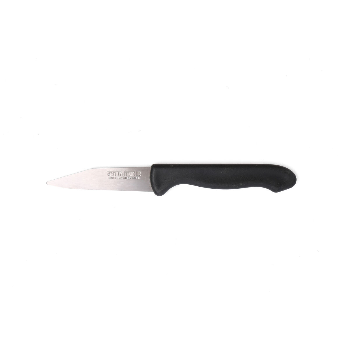 Peeler Knife Set Cuyfor Black Silver Stainless steel 7,5 cm 6 Pieces (24 Units)