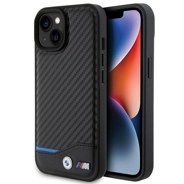 BMW BMHCP15S22NBCK Apple iPhone 15 Leather Carbon black