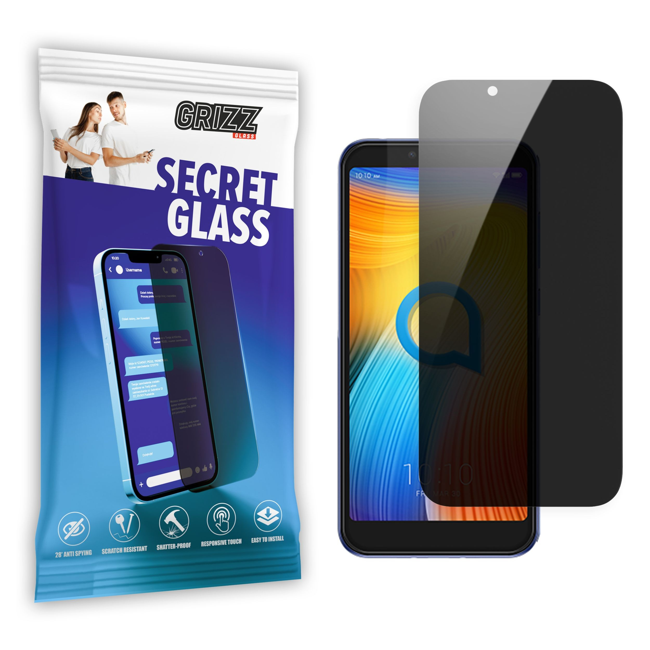 GrizzGlass SecretGlass Alcatel 1S 2019