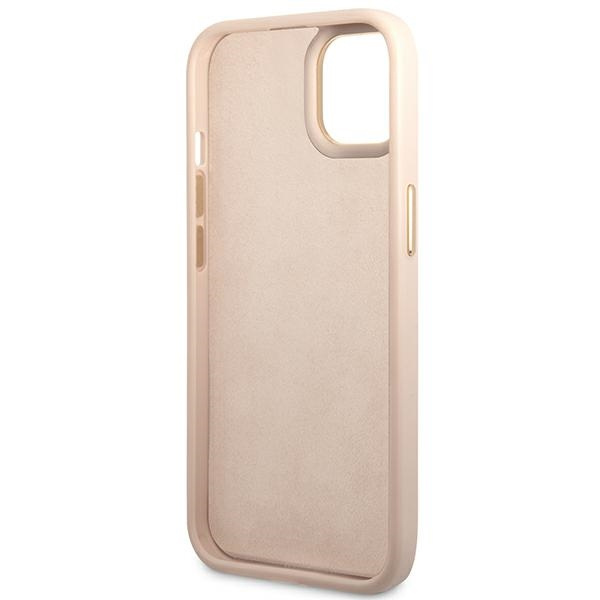 Guess GUHCP14SHG4SHP Apple iPhone 14 pink hard case 4G Vintage Gold Logo