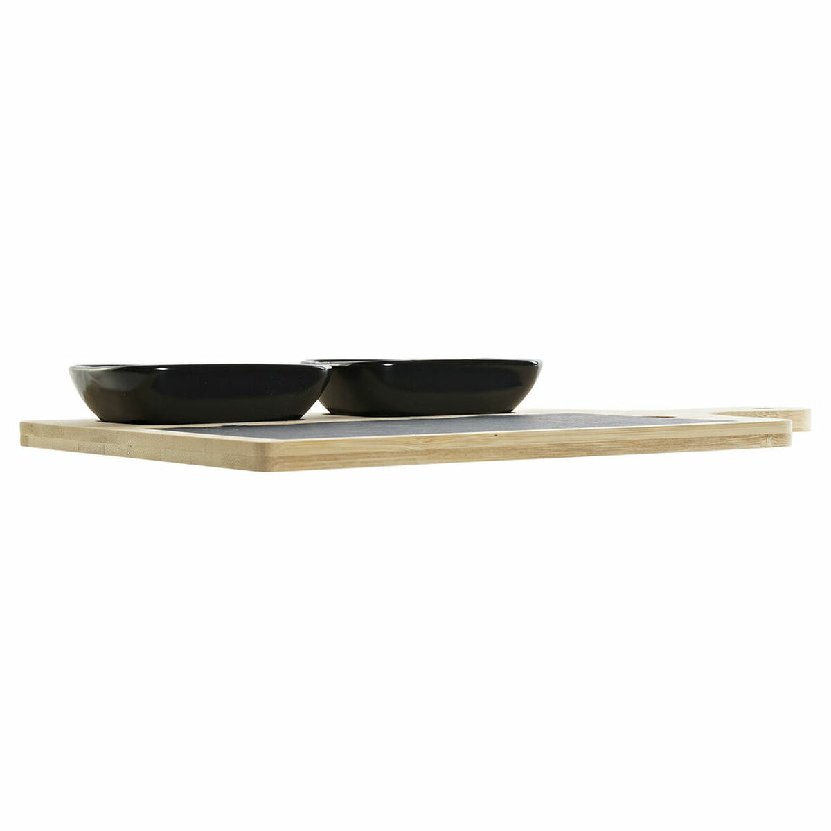 Appetizer Set DKD Home Decor 33 x 19,7 x 3,5 cm Natural Black Board Stoneware (4 pcs)