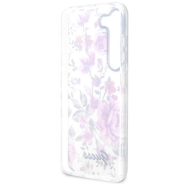 Guess GUHCS23SHCFWST Samsung Galaxy S23 white hardcase Flower Collection