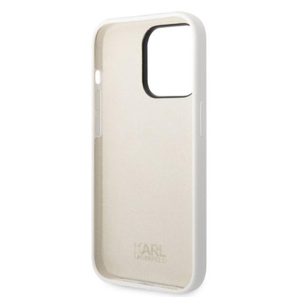 Karl Lagerfeld KLHCP14XSNIKBCH Apple iPhone 14 Pro Max hardcase white Silicone Ikonik