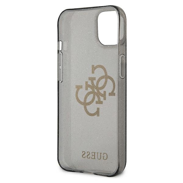 Guess GUHCP13SPCUGL4GBK Apple iPhone 13 mini black hard case Glitter 4G Big Logo