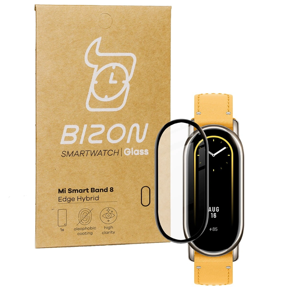 Bizon Glass Watch Edge Hybrid Mi Smart Band 8 black
