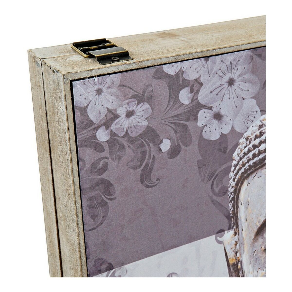 Cover DKD Home Decor 8424001698608 Buddha Counter 46,5 x 6 x 31 cm Grey 2 Units MDF Wood