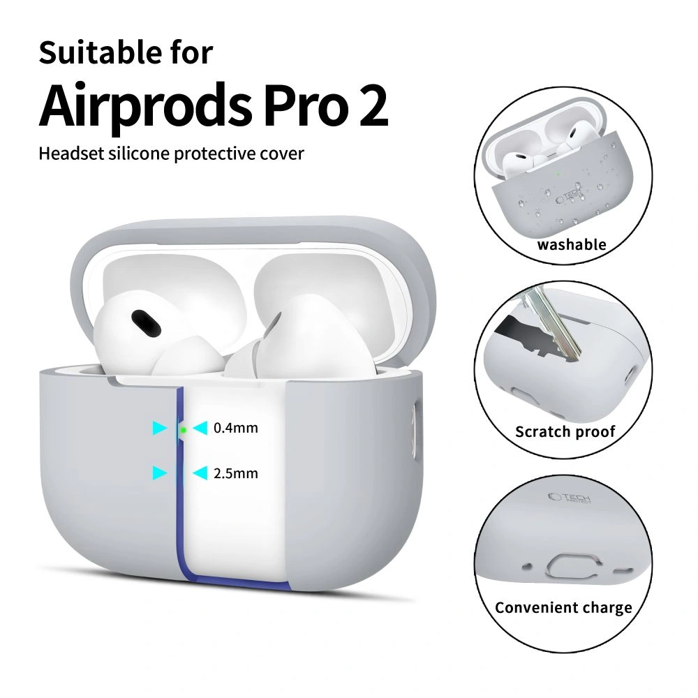 Tech-Protect Silicone Apple Airpods Pro 1 / 2 Crayon Grey