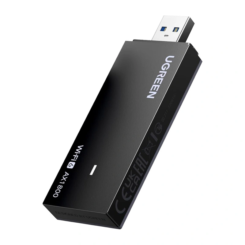 Karta sieciowa USB UGREEN CM499 Wi-Fi 6 1800 Mb/s 2.4 + 5 GHz (czarna)