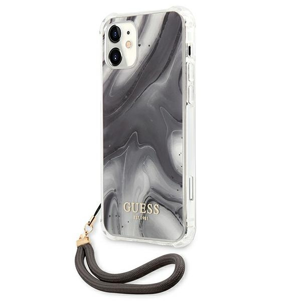 Guess GUHCP12SKSMAGR Apple iPhone 12 mini grey hardcase Marble Collection