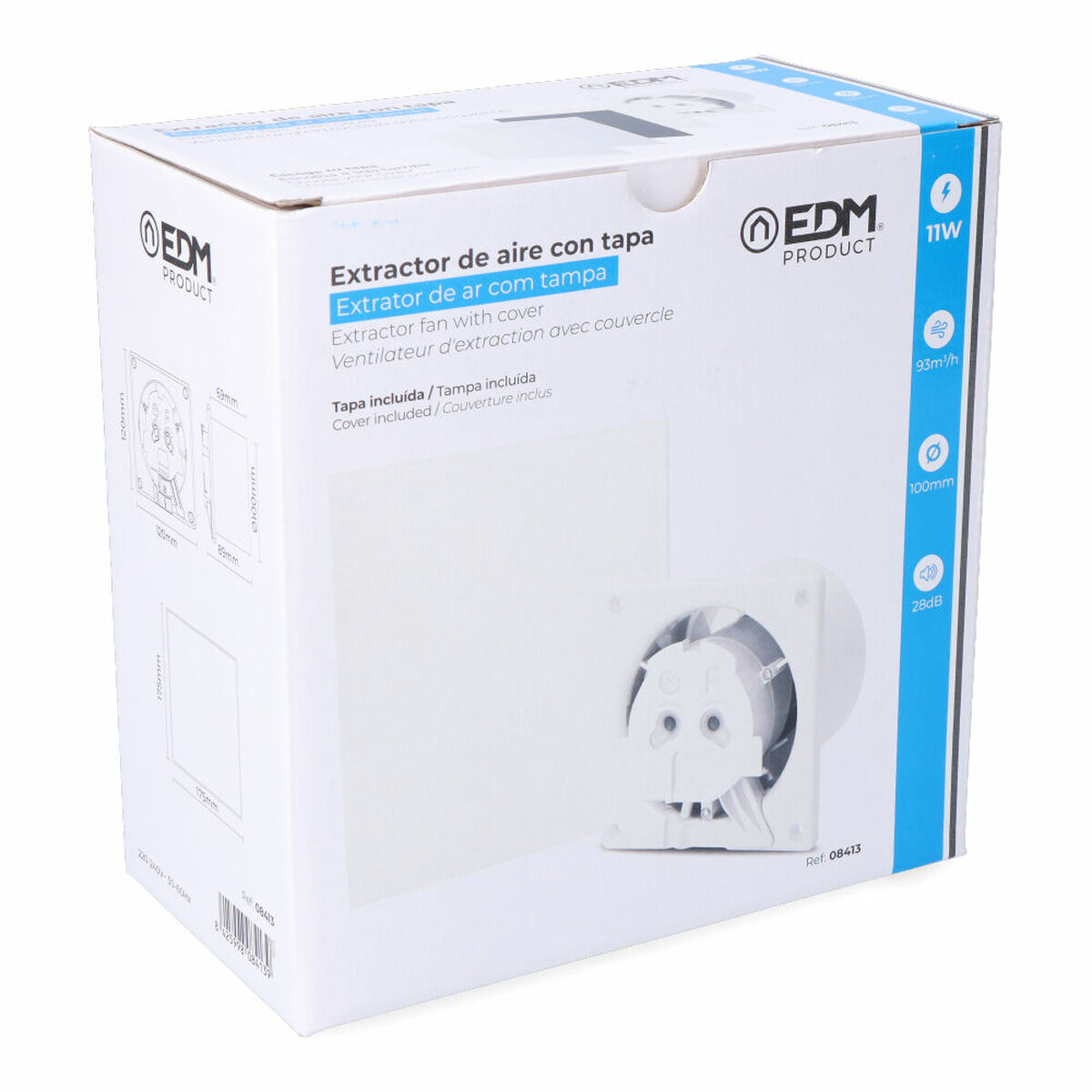 Bath extractor EDM 08413 11 W Ø 10 cm