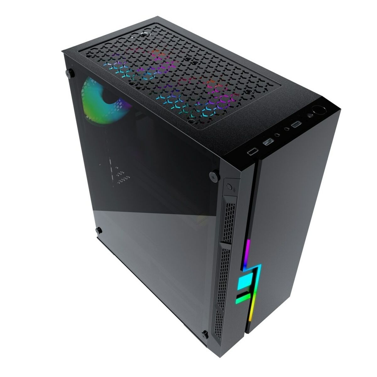 ATX Semi-tower Box GEMBIRD CCC-FC-2000 Black Multicolour