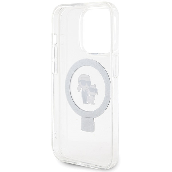 Karl Lagerfeld KLHMP13XHMRSKCH Apple iPhone 13 Pro Max hardcase Ring Stand Karl&Choupettte MagSafe white