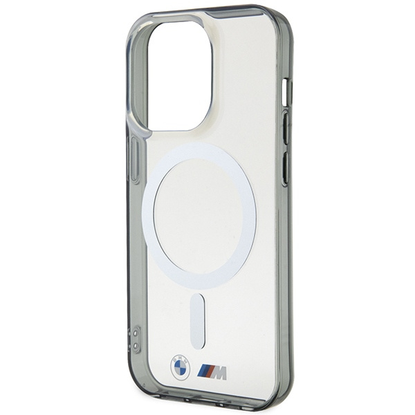 BMW BMHMP14LHCRS Apple iPhone 14 Pro transparent hardcase Silver Ring MagSafe