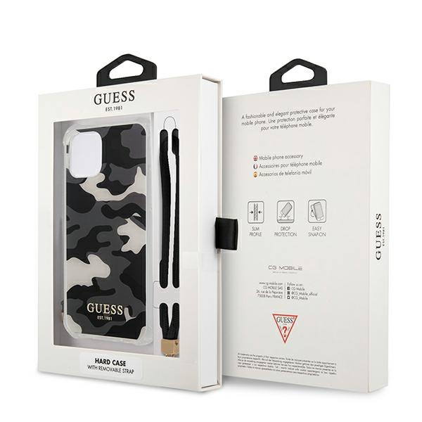 Guess GUHCP12MKSARBK Apple iPhone 12/12 Pro black hardcase Camo Collection