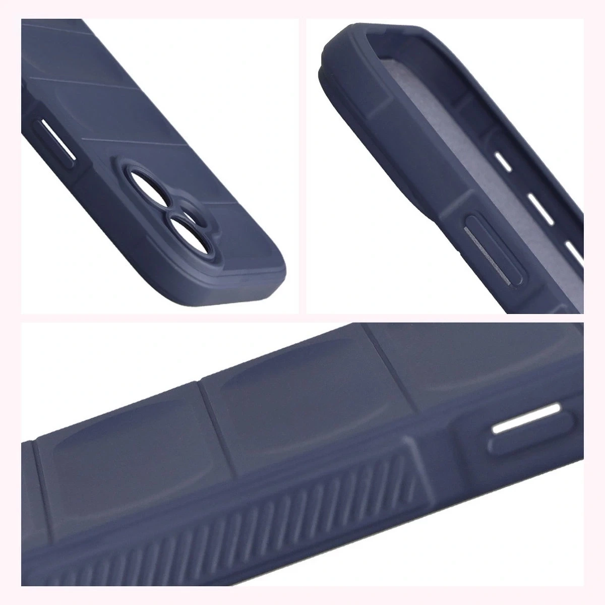Pancerne etui Bizon Case Tur do Apple iPhone 17 granatowe