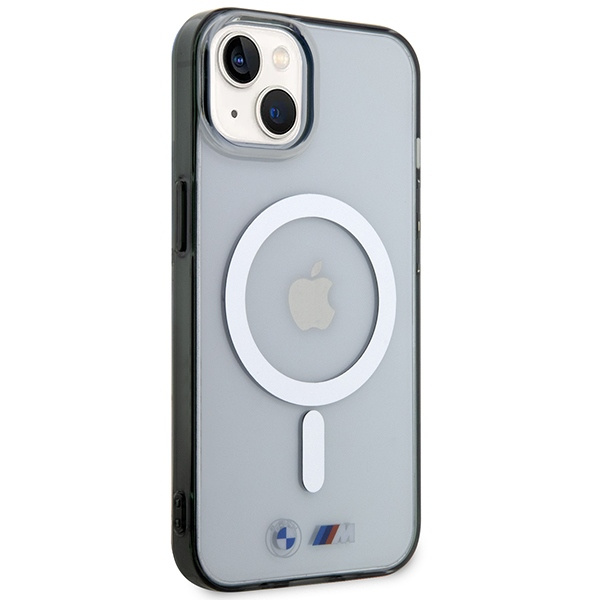 BMW BMHMP14SHCRS Apple iPhone 14 transparent hardcase Silver Ring MagSafe