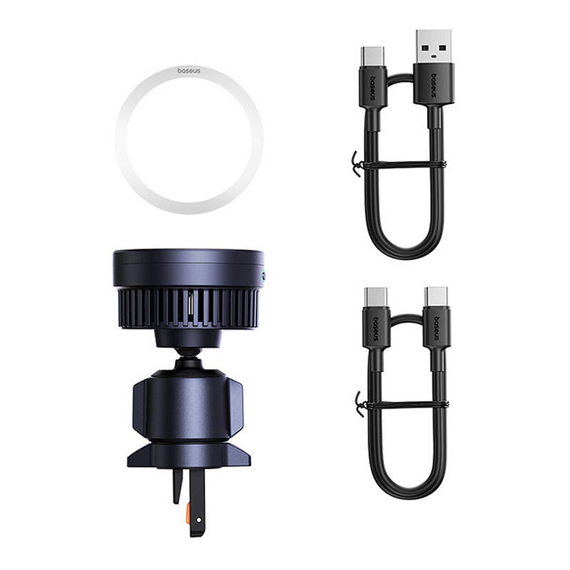 Baseus MagPro grille car holder with 15W inductive charger (black)