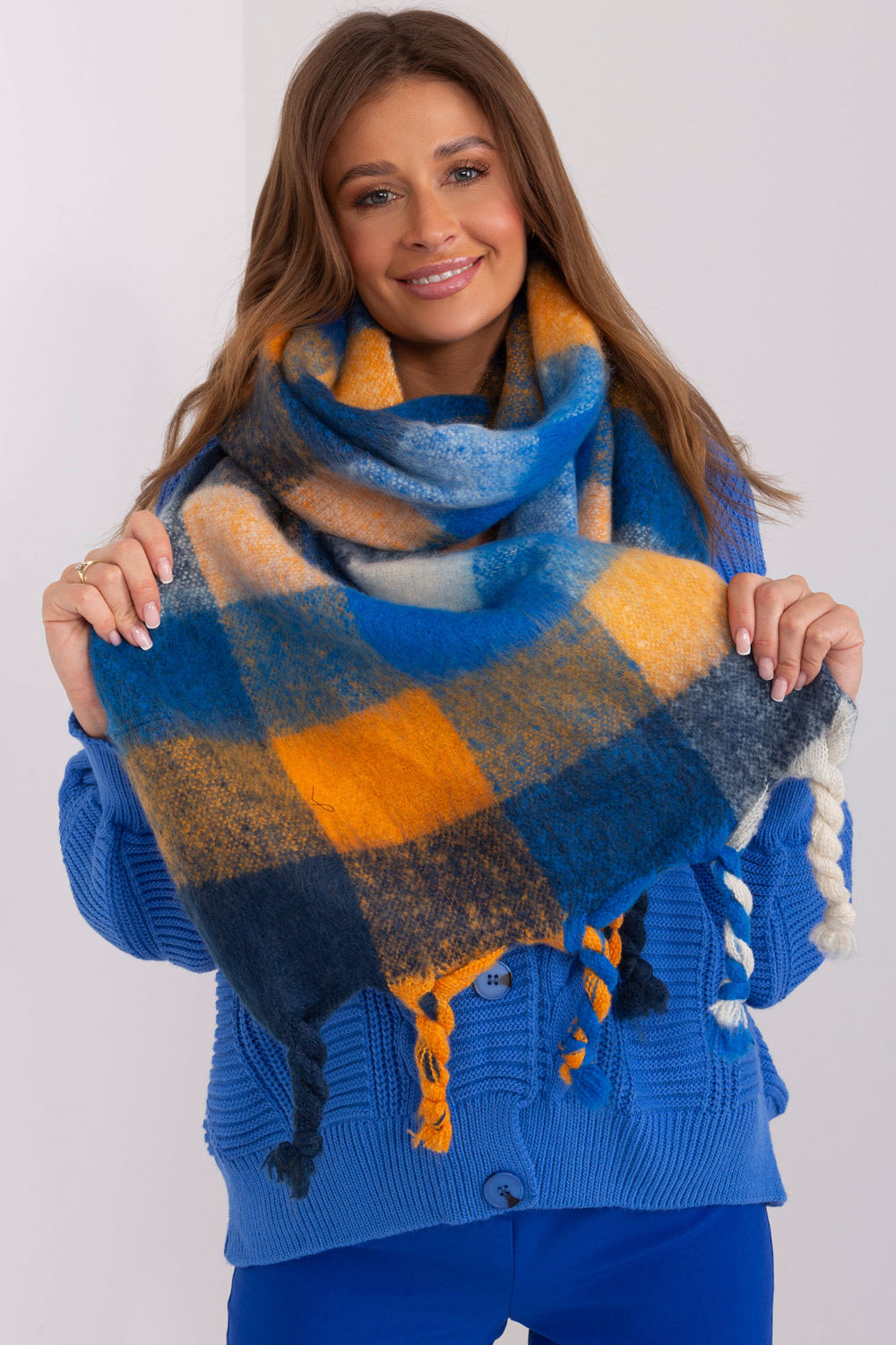  Shawl model 191716 AT  blue