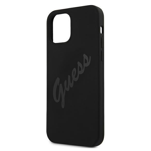 Guess GUHCP12SLSVSBK Apple iPhone 12 mini black hardcase Script Vintage