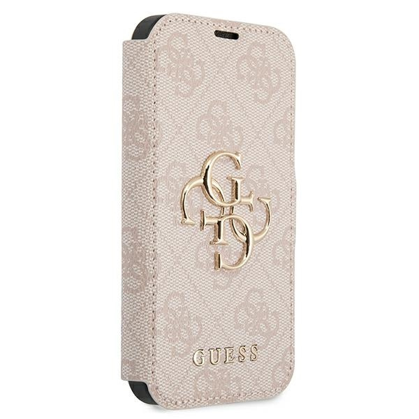 Guess GUBKP13X4GMGPI Apple iPhone 13 Pro Max pink book 4G Big Metal Logo