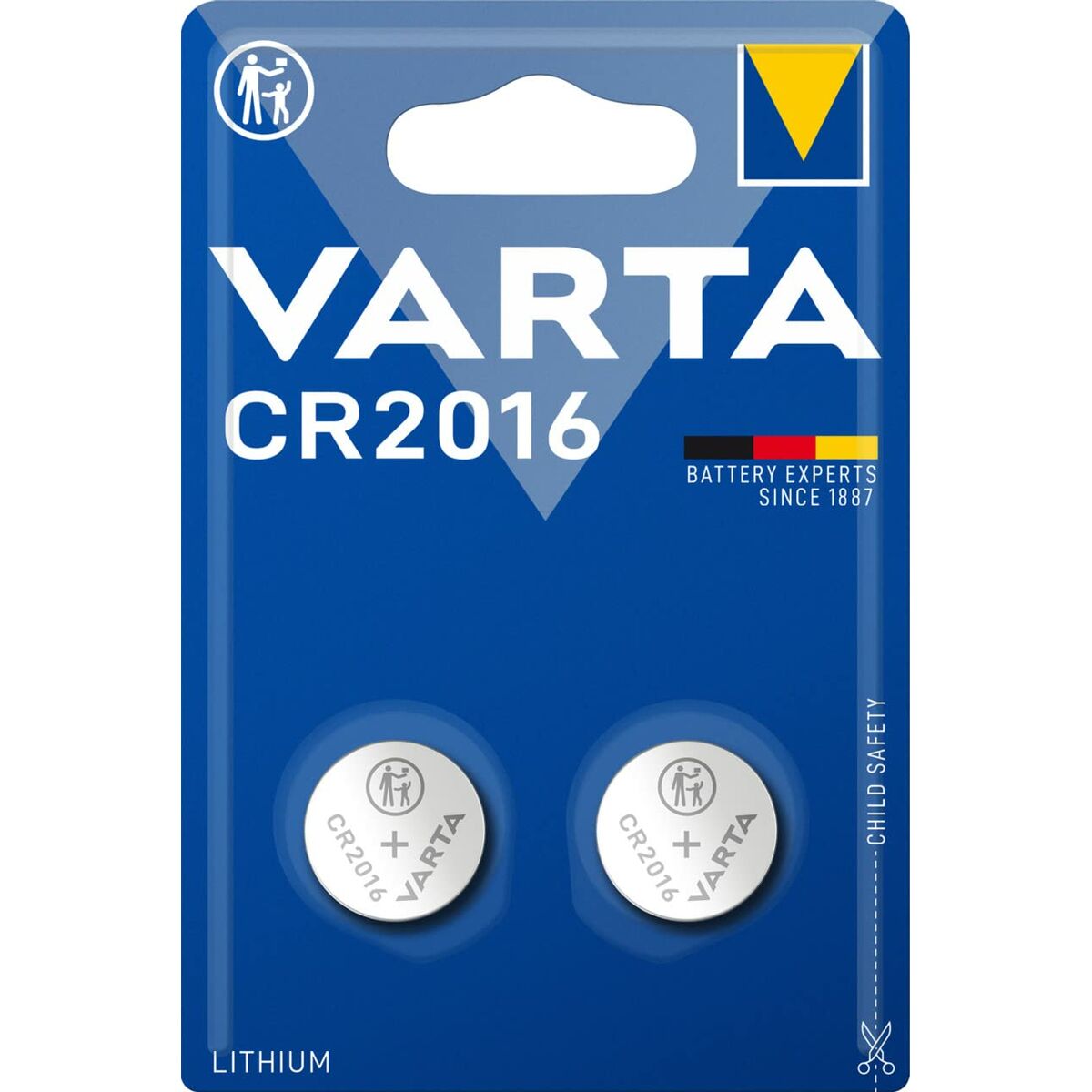 Lithiumknopfzellen Varta 06016 101 402 CR2016 3 V (2 Stück)