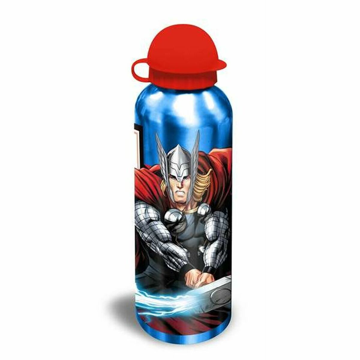 Water bottle Avengers Botella Aluminio 500 ml - 3 mod Red Grey Blue Aluminium (500 ml)