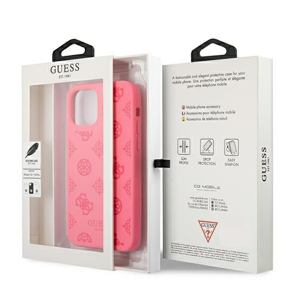 Guess GUHCP12LLSPEFU Apple iPhone 12 Pro Max fushia hard case Peony Collection