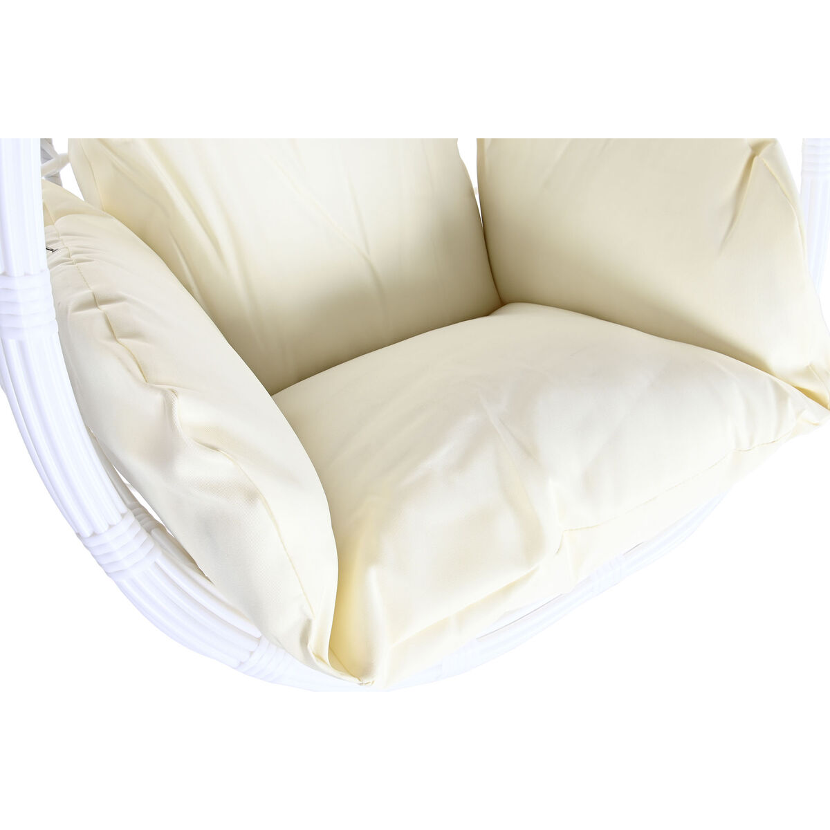 Fotel wiszący ogrodowy DKD Home Decor 90 x 70 x 110 cm Metal rattan syntetyczny Biały