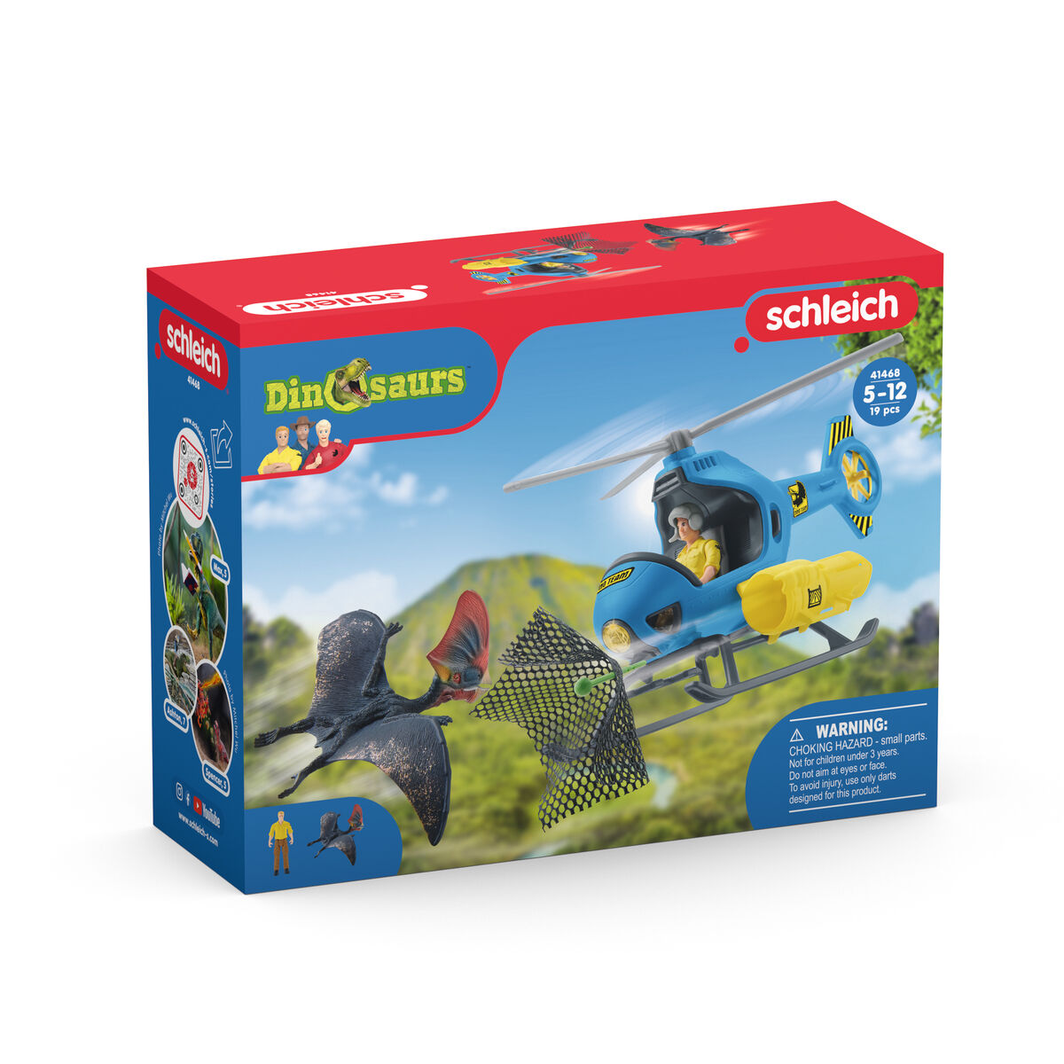 Helicopter Schleich Dinosaurs + 5 Years 19 pcs